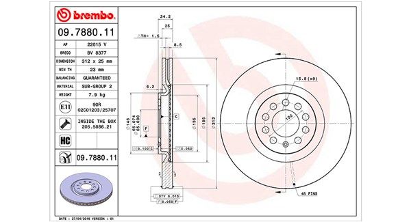 MAGNETI MARELLI Тормозной диск 360406013101